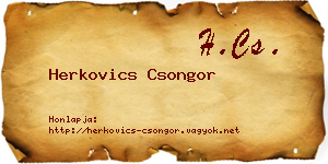 Herkovics Csongor névjegykártya